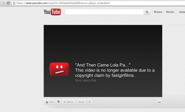 Youtube takedown